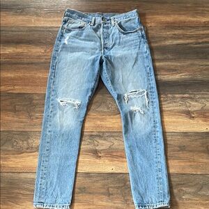Levi’s women’s Blue Distressed Jeans
